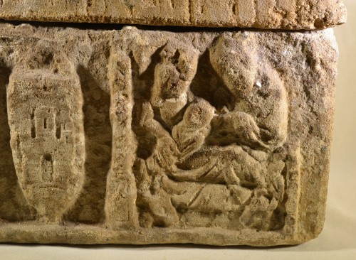 XIe au XVe siècle - Coffret en pierre sculptée, Art roman - Jura XIe siècle