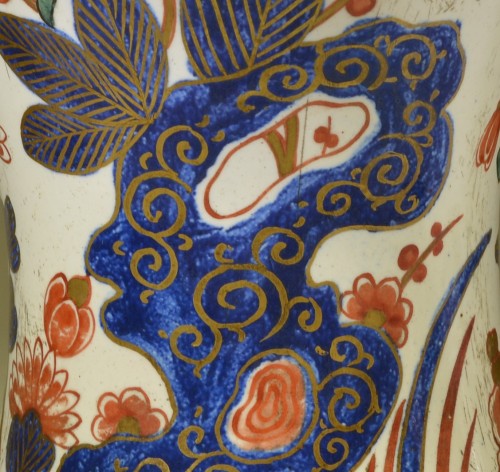 Antiquités - Paire de vases couverts en faïence de Delft XVIIIe siècle