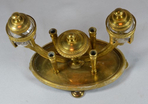 Antiquités - Empire Gilt bronze inkwell