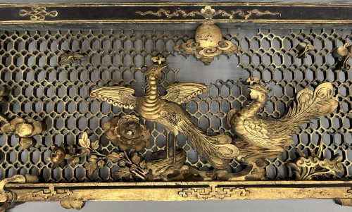 Antiquités - Gilded carved wooden door frame China18th century