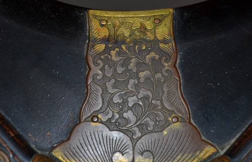 Black lacquer and gilt copper hibachi, Japan early Edo period (1603-1868) - 