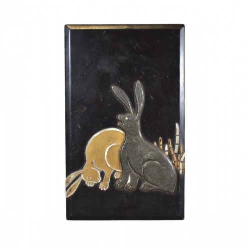 Boite en laque incrustée d'étain et de nacre par Ogata Korin, Japon fin du 17e siècle