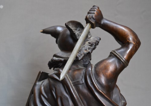 Guerriers barbares en céramique imitant le bronze par Létu & Mauger - Napoléon III