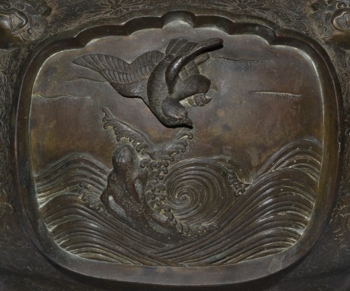 Brûle-parfums en bronze, Japon époque Meiji fin du 19e siècle - Arts d