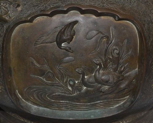 XIXe siècle - Brûle-parfums en bronze, Japon époque Meiji fin du 19e siècle