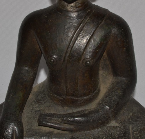 Bouddha en bronze coulé, Sud-est Asie 17e siècle ou avant - Conservatoire Sakura