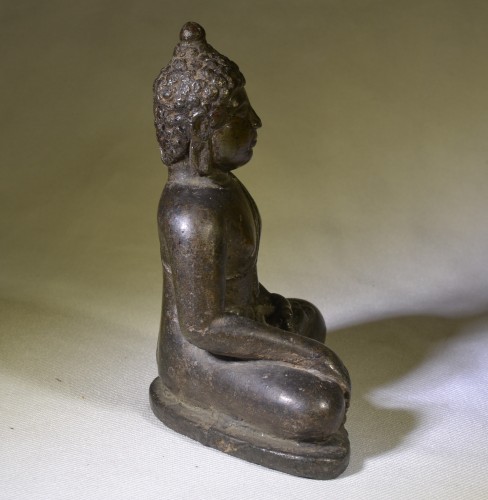 Petit Bouddha en bronze, Birmanie 11e siècle - 