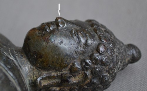 Antiquités - Petit Bouddha en bronze, Birmanie 11e siècle
