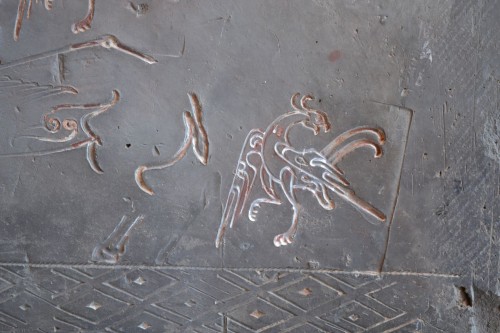 BC to 10th century - Terracotta plaque engraved with animals, China Han dynasty