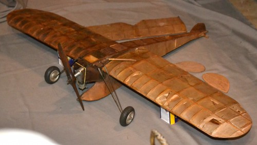Collectibles  - Wood  &amp; Silk Model Aircraft Fitted with an Allouchery Engine, France 1925-30