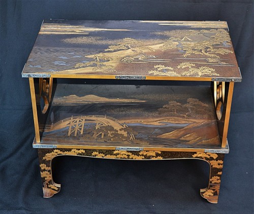 Gold-Powdered Two-Tier Table. Early Edo Period, 17th Century - 