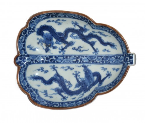 Plat en porcelaine Kotoyaki, fin de l’époque Edo