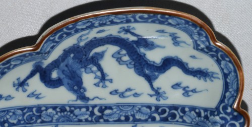 Kotoyaki porcelain dish,, Japan late Edo p - 