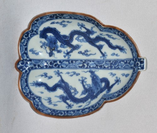 Antiquités - Kotoyaki porcelain dish,, Japan late Edo p