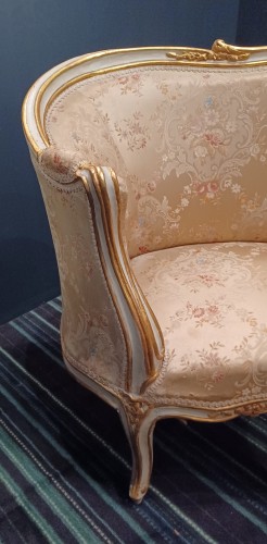 Sièges Canapé & Mobilier de Salon - Canapé brisé en trois parties d'époque Louis XV