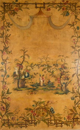 Grand tableau au décor chinoisant XIXe siècle