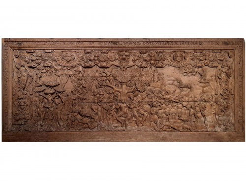 Panneau de bois sculpté, Allemagne 17e siècle