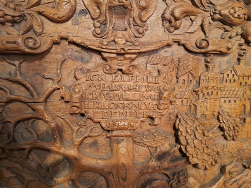 XVIIe siècle - Panneau de bois sculpté, Allemagne 17e siècle