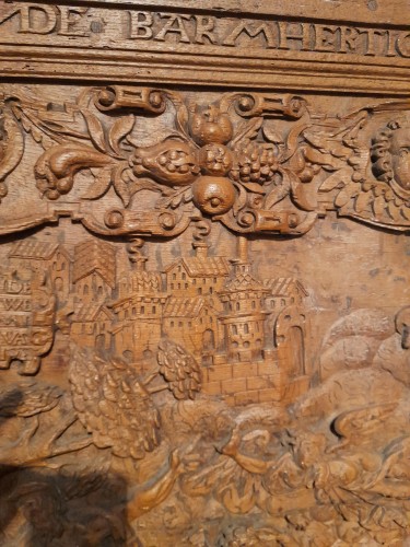Panneau de bois sculpté, Allemagne 17e siècle - 