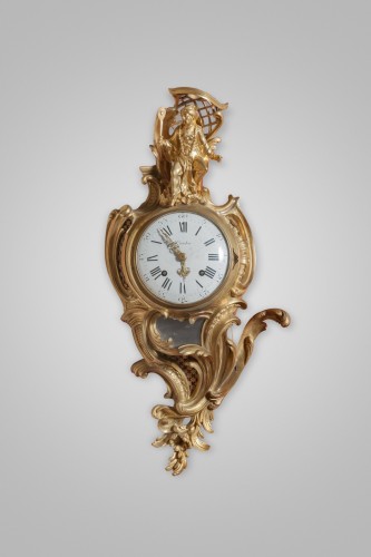Cartel Louis XV au chinois mouvement de Courtois - Horlogerie Style Louis XV