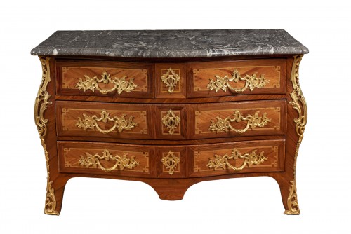 Louis XV chest of drawers Rosewood and kingwood