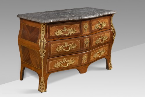 Louis XV chest of drawers Rosewood and kingwood - Furniture Style Louis XV