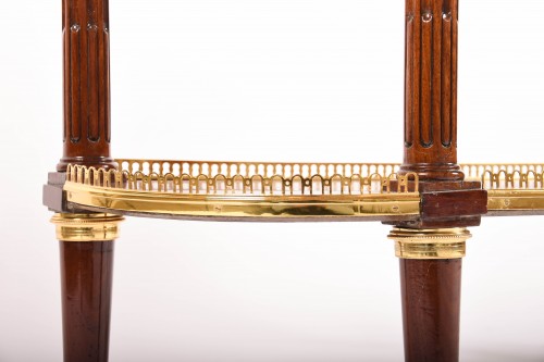 Furniture  - Louis XVI console mahogany and white marble by RVLC