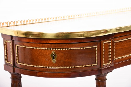 Louis XVI console mahogany and white marble by RVLC - 