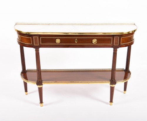 XVIIIe siècle - Console desserte Louis XVI en acajou de RVLC