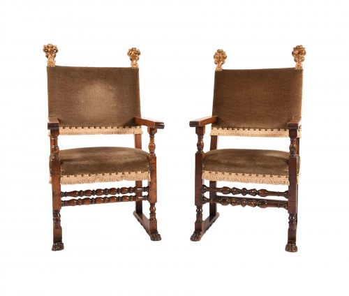 Paire de fauteuils Italie 18e siècle