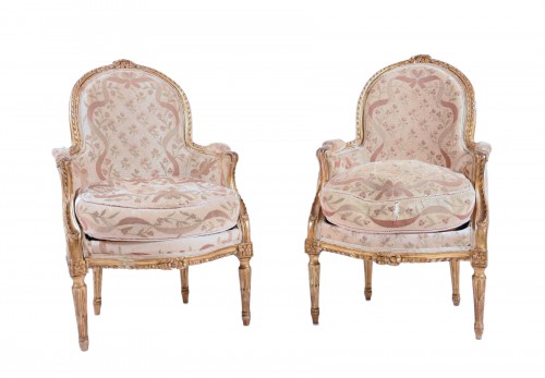 Pair of Louis XVI bergères