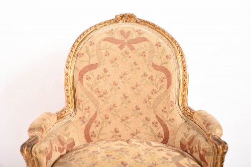 18th century - Pair of Louis XVI bergères