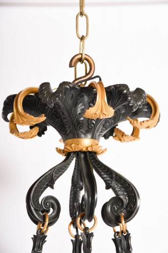 Empire bronze chandelier with eighteen arms of light - Empire