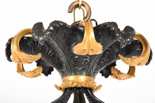 Empire - Empire bronze chandelier with eighteen arms of light