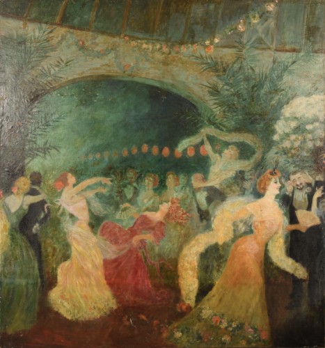 Summer ball, painting attributed to Georges Alfred Bottini (1874-1907)