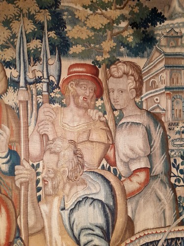 XVIIe siècle - Tapisserie « Suzanne et les vieillards » Flandres début du 17e siècle