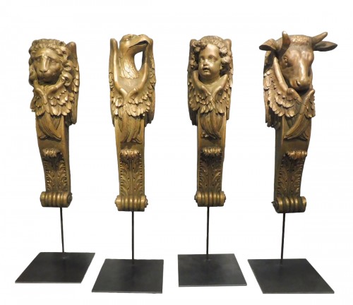 Gilded wood sculptures 19th century