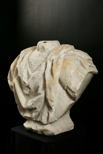 Antiquités - Buste d'empereur en marbre, Italie 17e siècle
