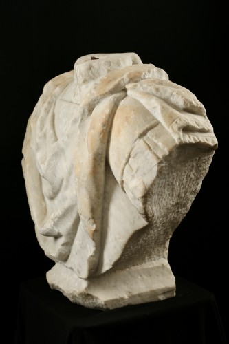 Antiquités - Buste d'empereur en marbre, Italie 17e siècle