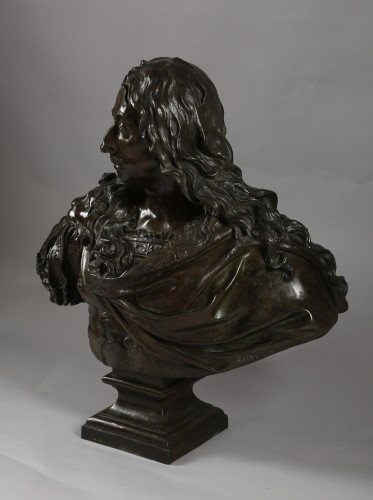 Sculpture Sculpture en Bronze - Buste du Grand Condé d'après Antoine Coysevox XIXe siècle