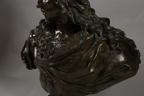 Antiquités - Bust of the Grand Condé in cuirass after Antoine Coysevox 19th century