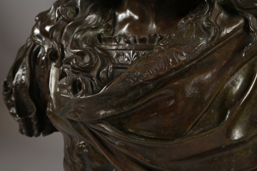 Antiquités - Bust of the Grand Condé in cuirass after Antoine Coysevox 19th century
