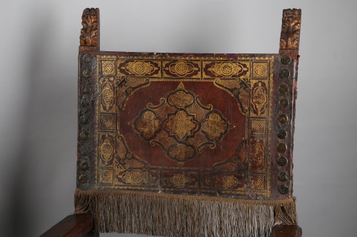 XVIIe siècle - Paire de chaises à bras Italie XVIIe siècle
