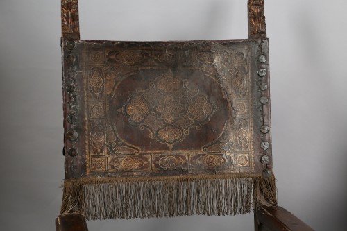 Paire de chaises à bras Italie XVIIe siècle - Louis XIV