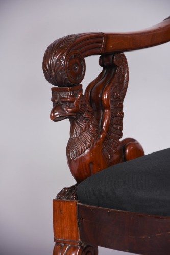 Sièges Fauteuil & Bergère - Six fauteuils en acajou Italie vers 1800