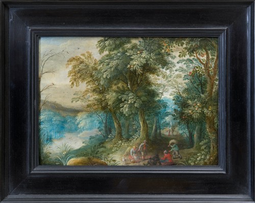 Tableaux et dessins Tableaux XVIIe siècle - Jasper Van Der Lanen (1585 - 1634) - Paire de paysages