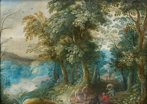 XVIIe siècle - Jasper Van Der Lanen (1585 - 1634) - Paire de paysages