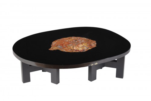 Table basse et son piétement vers 1970 par Ado Chale (1928-2025)