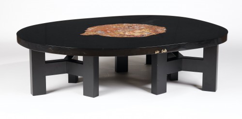 Table basse et son piétement vers 1970 par Ado Chale (1928-2025) - 