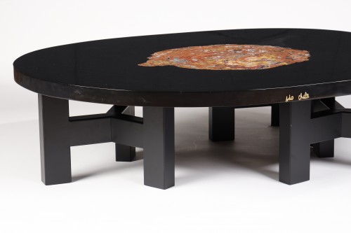  - Table basse et son piétement vers 1970 par Ado Chale (1928-2025)